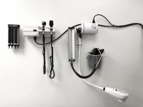medical instruments in a doctor's office