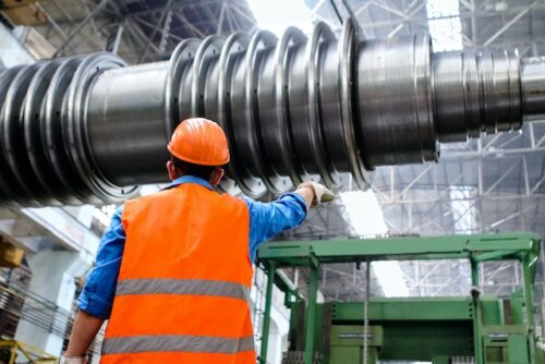 man in safety equipment at job