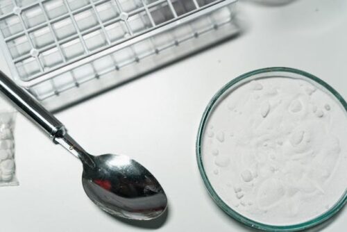 white powder substance on table