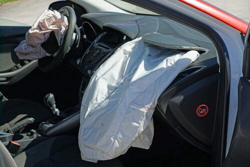 car with air bag deployed