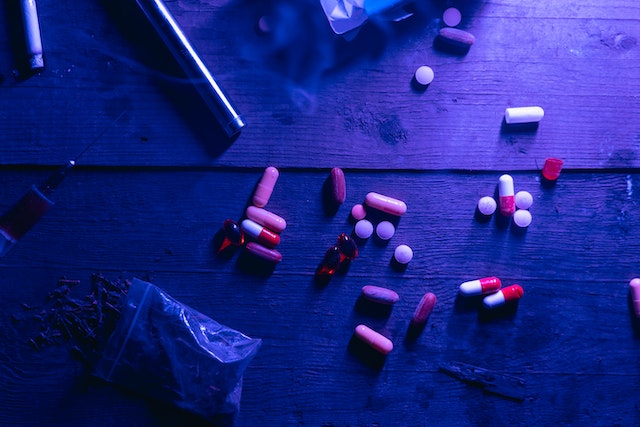 drugs on a table