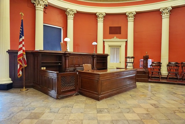 inside of a court room