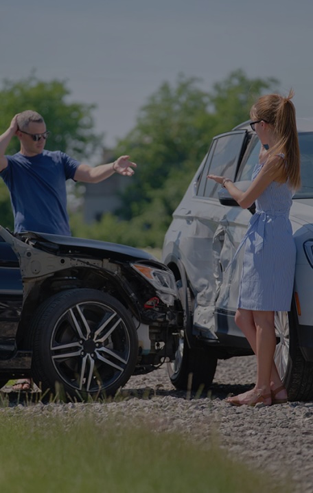 two people in a car accident