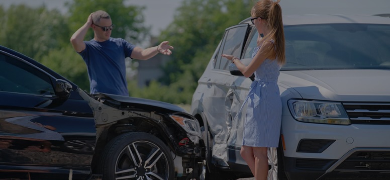 two people in a car accident